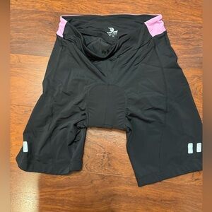 Women's Black and Pink Cycling Shorts